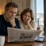 Matrimonio preocupado por la incertidumbre del alquiler y los cambios en la normativa de vivienda.